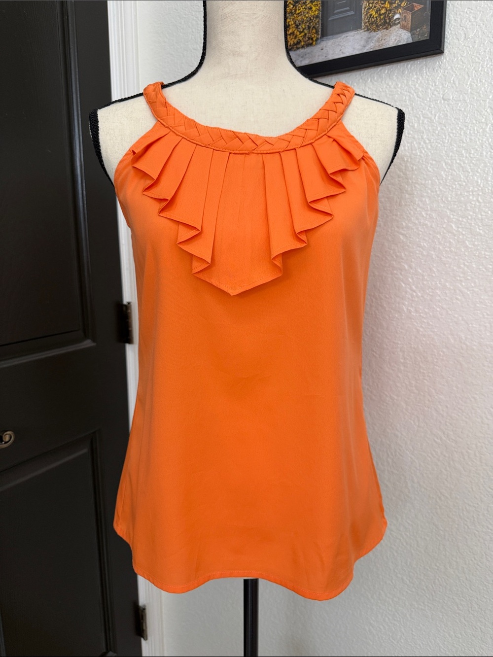 Banana Republic Braided Halter Ruffle Top - Orange